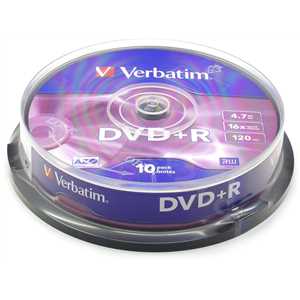 Verbatim DVD+R 4,7GB 16x SPINDL (10pack)