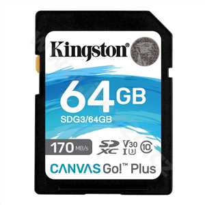 KINGSTON SDXC 64GB Canvas Go! Plus UHS-I U3 V30 rychlost až 170MB/s