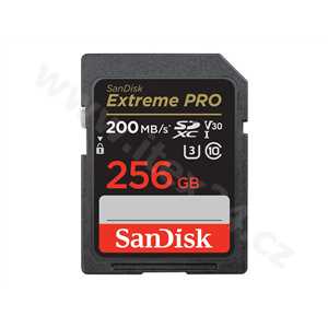 SanDisk Extreme Pro SDXC 256GB 200 MB/s C10 V30 UHS-I U3
