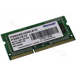 PATRIOT Ultrabook 4GB DDR3 1600MHz SO-DIMM CL11