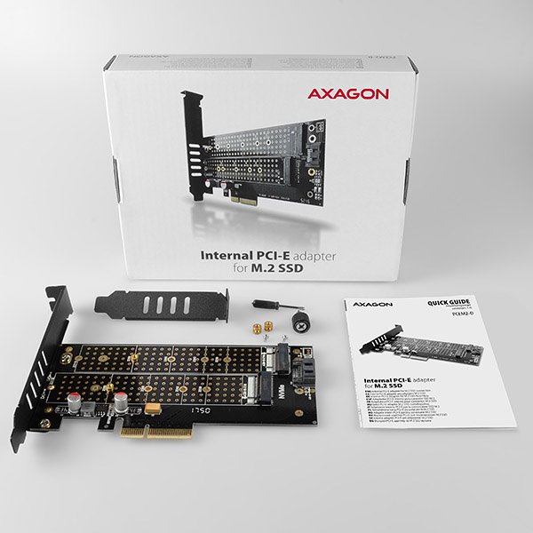 AXAGON PCEM2-D PCIe NVMe+NGFF M.2 adaptér