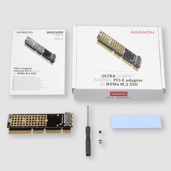AXAGON PCEM2-1U PCIe NVMe M.2 adaptér
