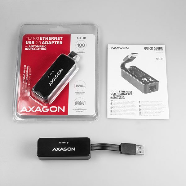 AXAGON ADE-XR externí USB 2.0 Ethernet Adapter