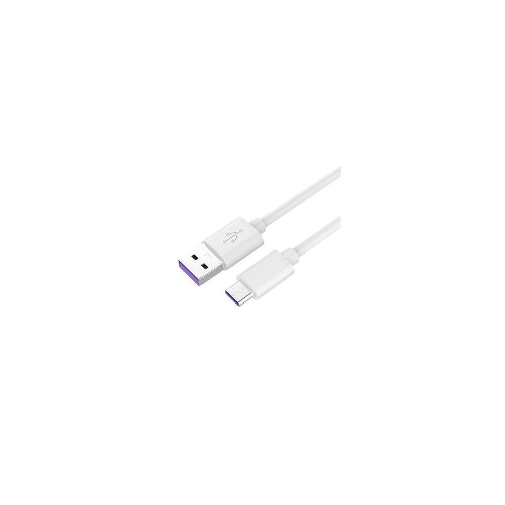 PremiumCord Kabel USB-C/M - USB 2.0 A/M, Super fast charging 5A, bílý, 1m
