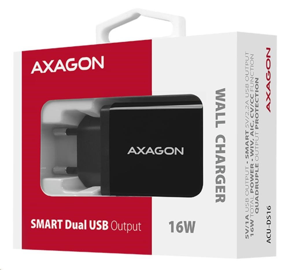 AXAGON ACU-DS16, SMART nabíječka do sítě