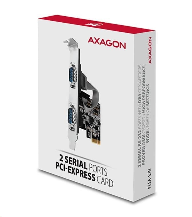 AXAGON PCEA-S2N, PCIe řadič - 2x sériový port