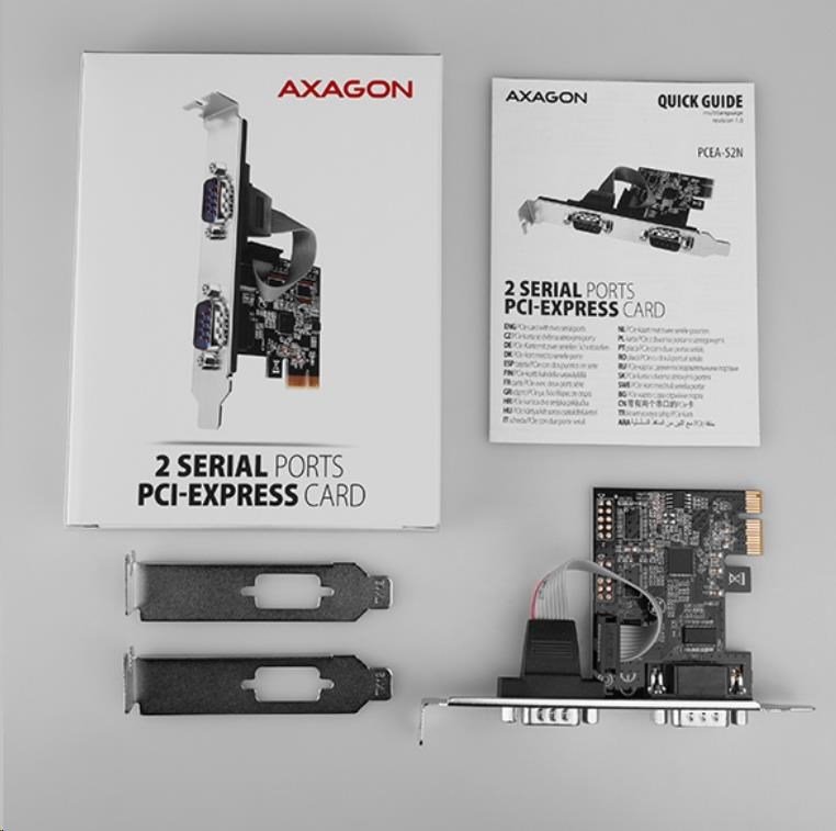 AXAGON PCEA-S2N, PCIe řadič - 2x sériový port
