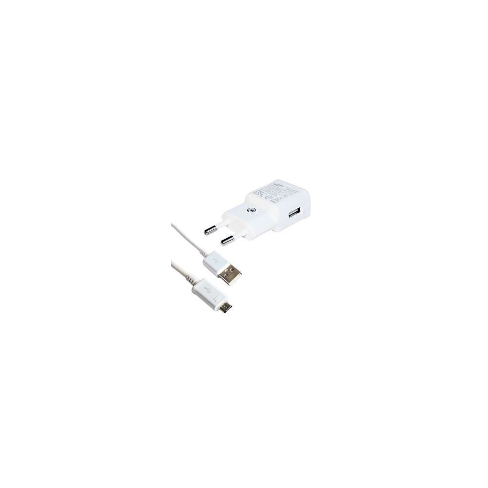EP-TA50EWE + ECB-DU4AWE Samsung 8W Cestovní nabíječka + microUSB Datový Kabel White (OOB Bulk)