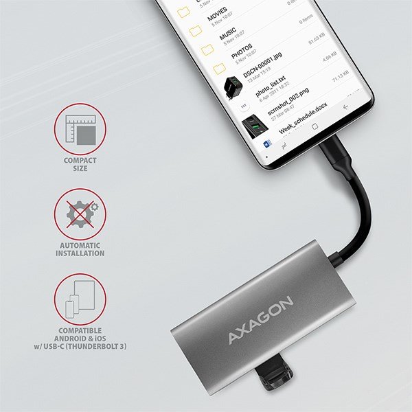 AXAGON HMC-4G2 USB-C 3.2 Gen 2 hub Speedster
