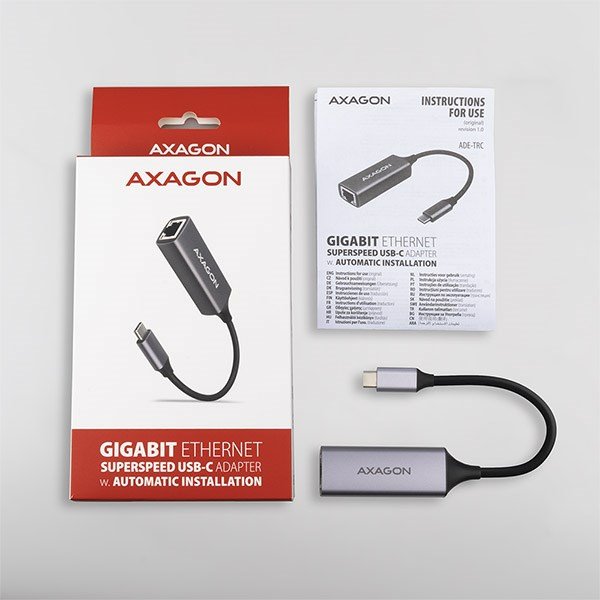 AXAGON ADE-TRC, USB-C 3.2 Gen 1 - Gigabit Ethernet