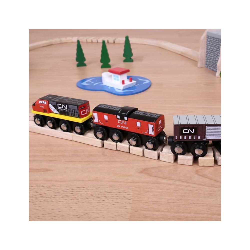 Bigjigs Rail CN nákladní vlak + koleje