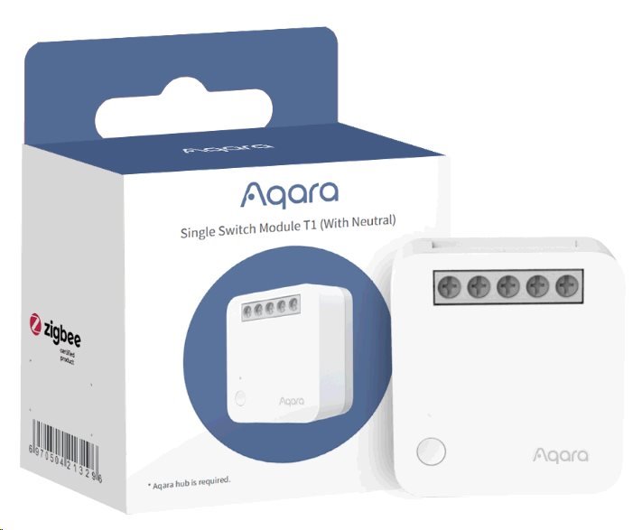AQARA Spínací modul (se svorkou pro neutrál) Smart Home Single Switch Module T1 (With Neutral)