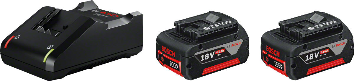 Bosch 2× GBA 18V 4.0Ah + GAL 18V-40 Professional (1.600.A01.9S0 )