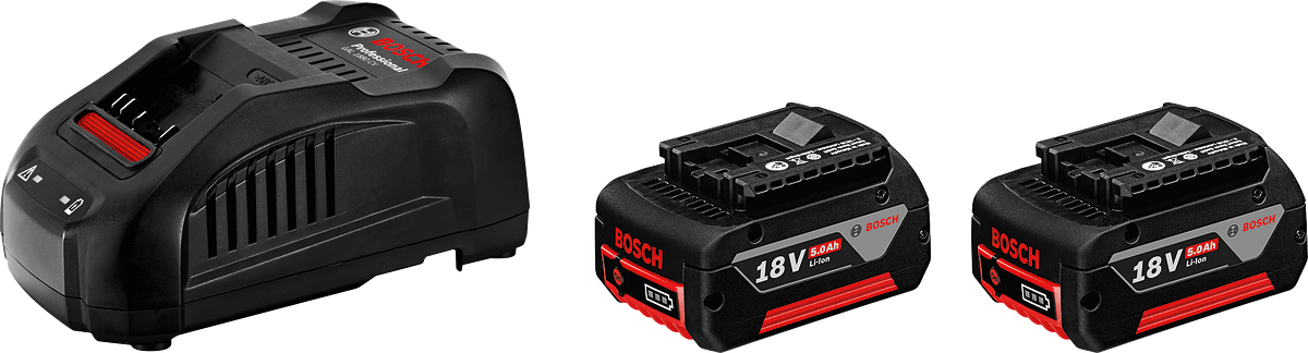 Bosch 2× GBA 18V 5.0Ah + GAL 1880 CV Professional (1.600.A00.B8J)