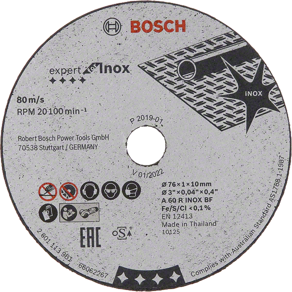Bosch Expert for Inox 5 ks × 76 × 1 × 10 mm (2.608.601.520)