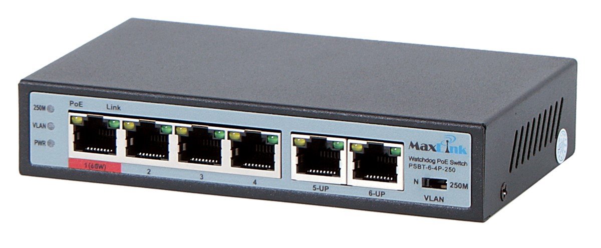 Maxlink PoE switch PSBT-6-4P-250