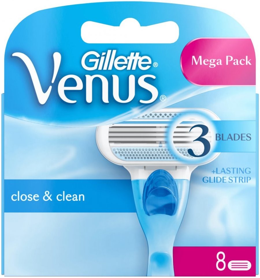 DRG Gillette Venus Close & Clean Náhradní břity, 8 ks