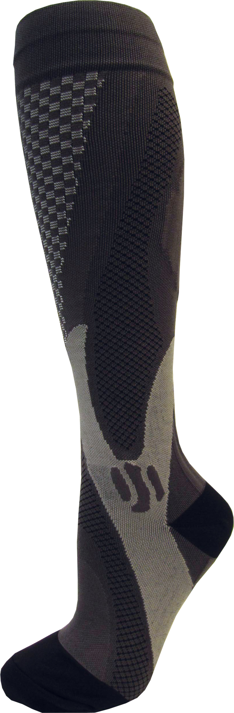 Kompresní sportovní ponožky CHECKER, černé, vel.35-38
