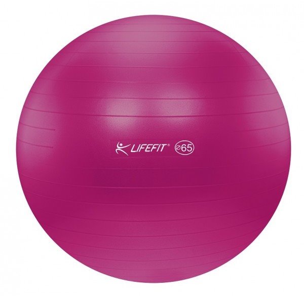LifeFit Anti-Burst 65 cm, bordó gymnastický míč