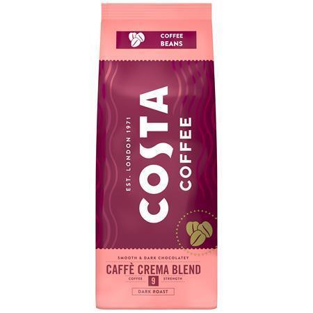 COSTA Káva Café Crema Blend, tmavě pražená, zrnková, 500g