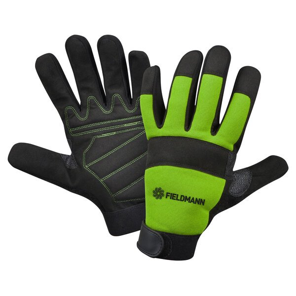 Fieldmann FZO 6011 Pracovní rukavice, černá-zelená