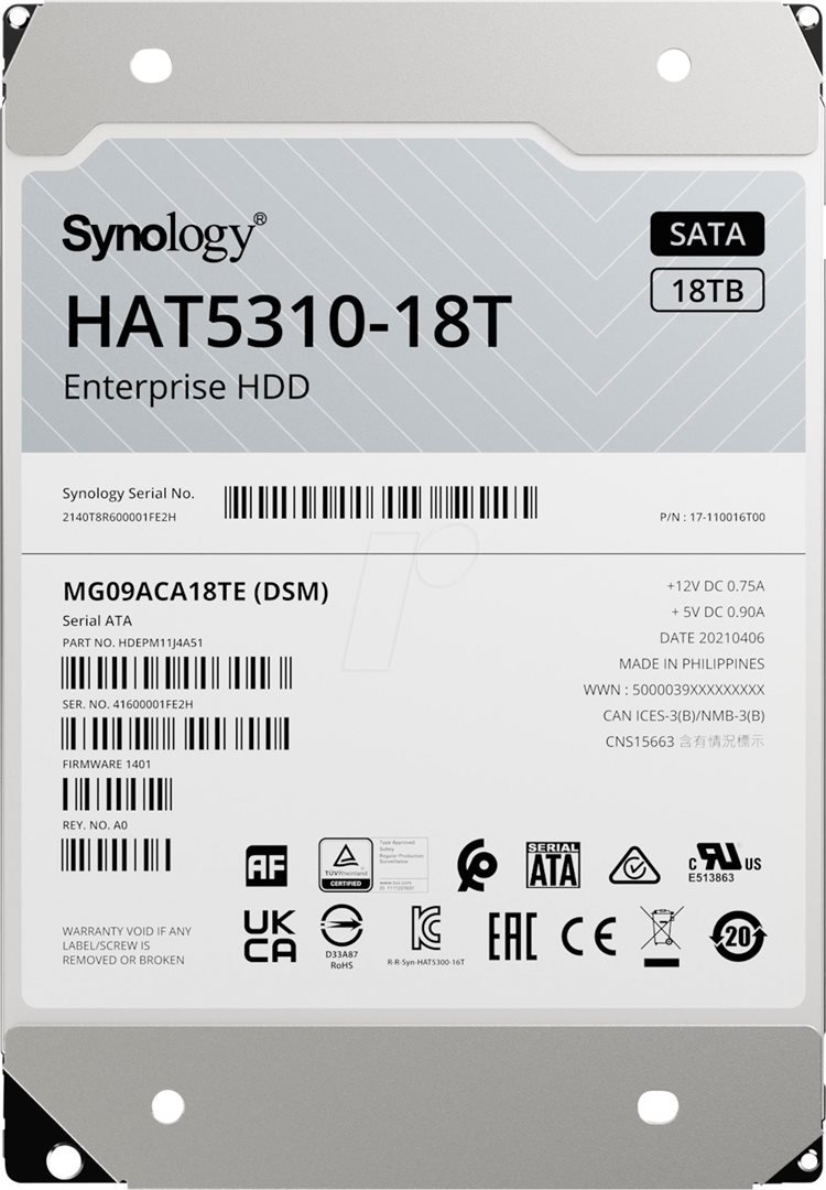 Synology HAT5310/18TB/HDD/3.5/SATA/7200 RPM/5R