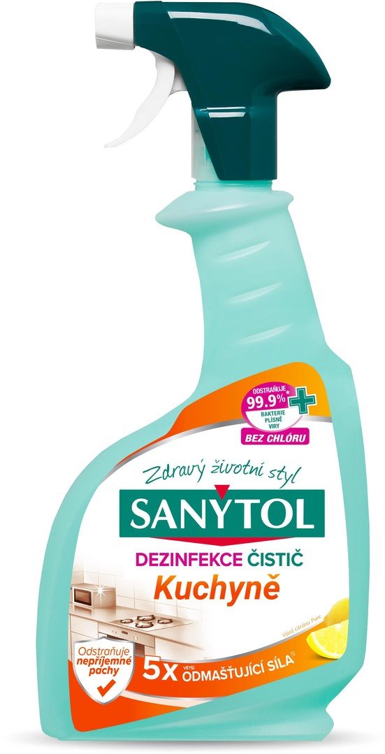 Sanytol dezinfekce odmašťující čistič kuchyně 500ml