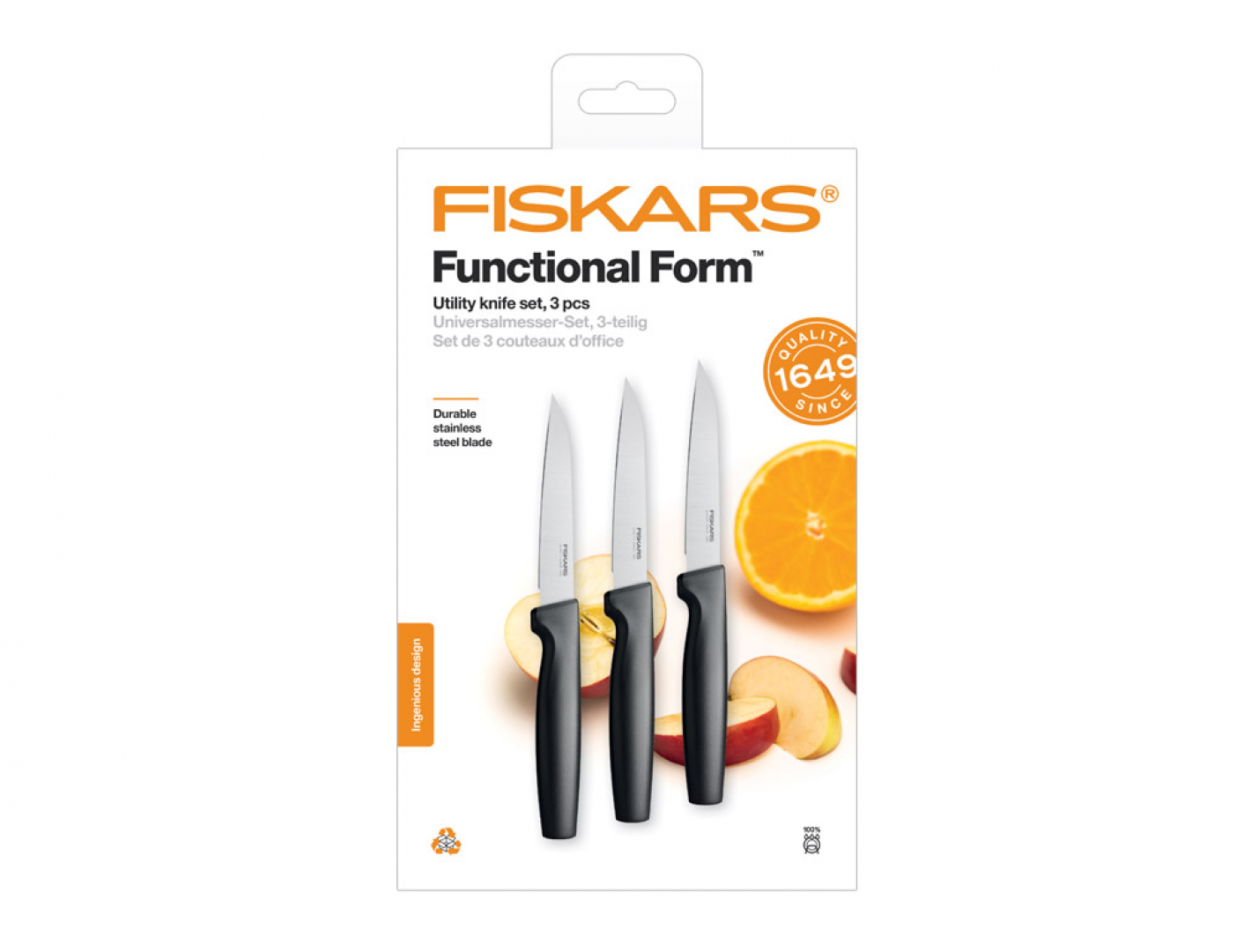 Fiskars Set nožů loupací Functional Form 3ks