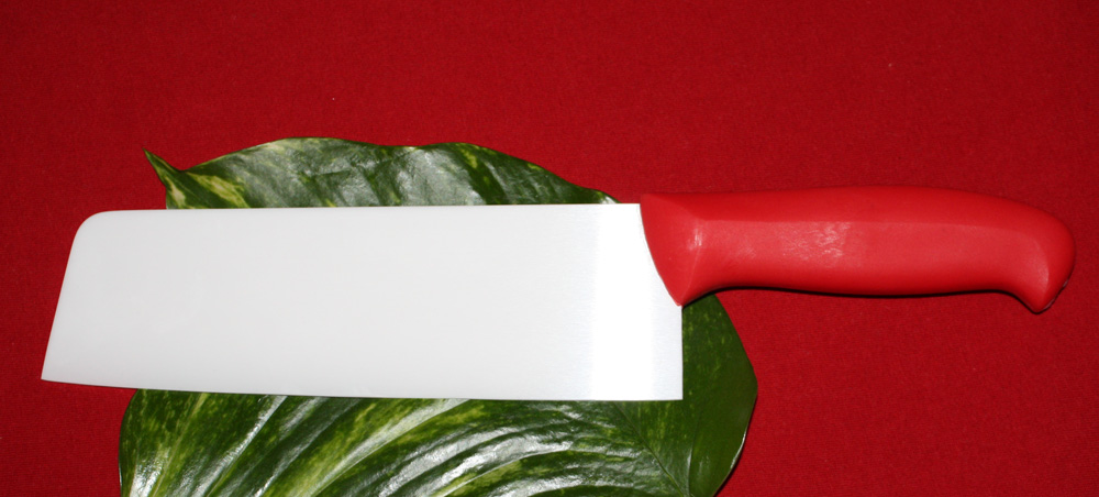 Keramický nůž Nakiri red (bílá čepel 18 cm)