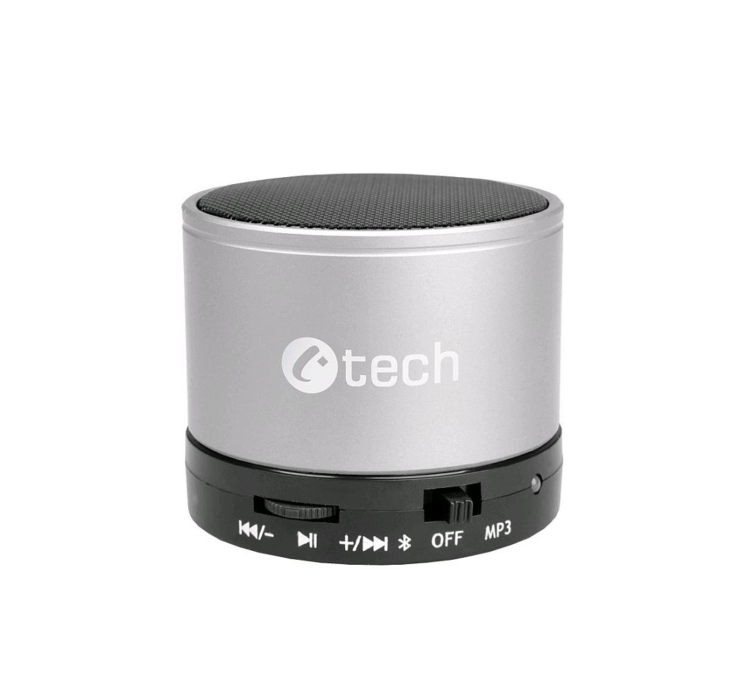 C-TECH SPK-04S Bluetooth reproduktor, stříbrný