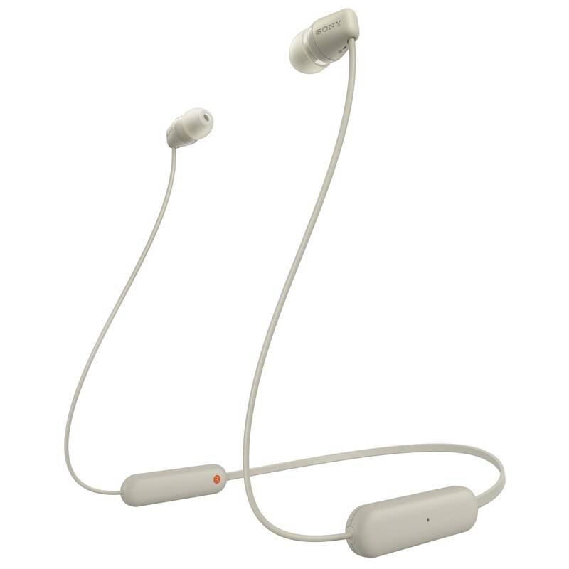 Sony sluchátka WI-C100 bezdrátová, šedá
