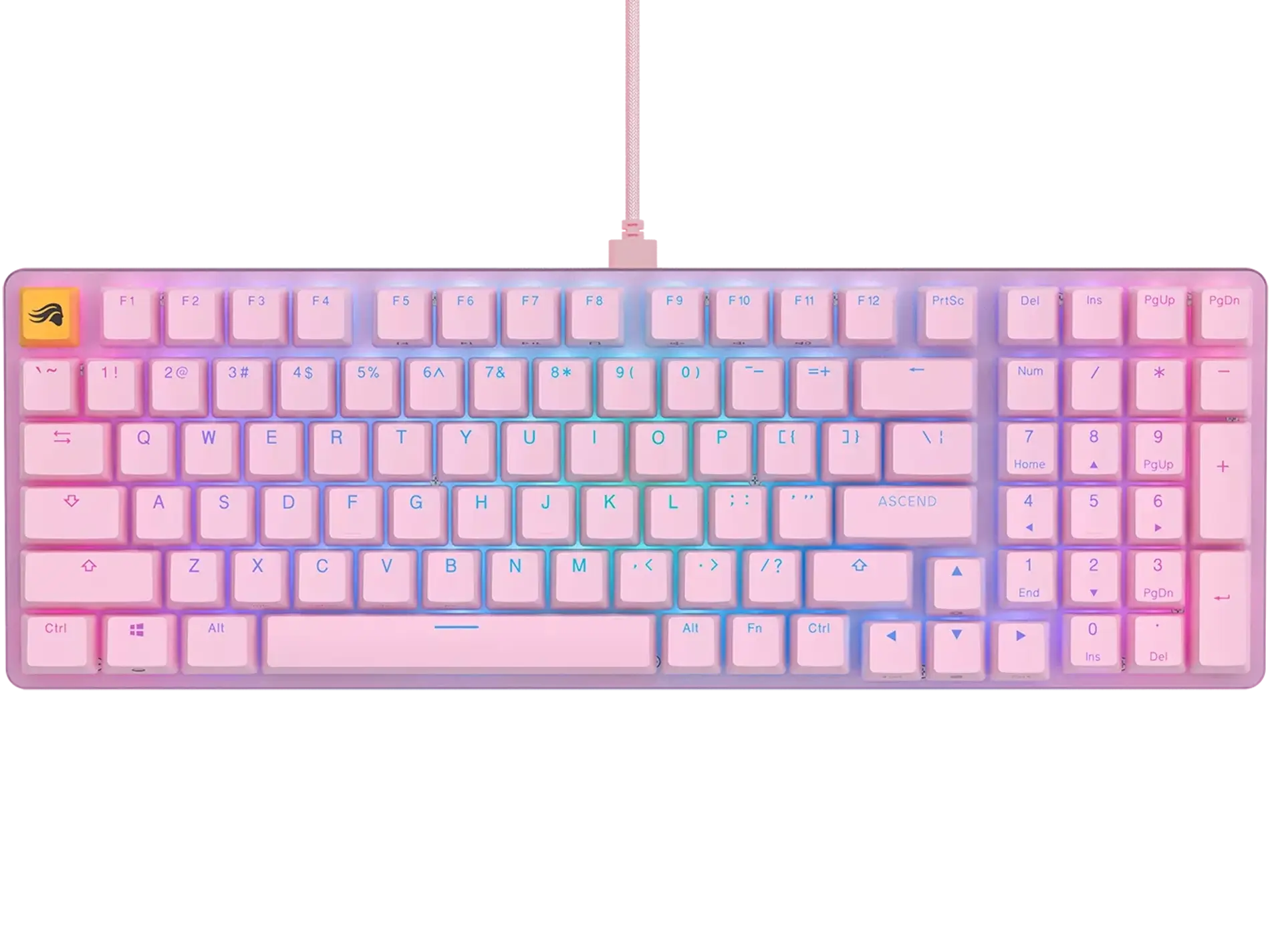 Glorious GMMK 2 klávesnice - Fox Switches, ANSI-Layout, růžová