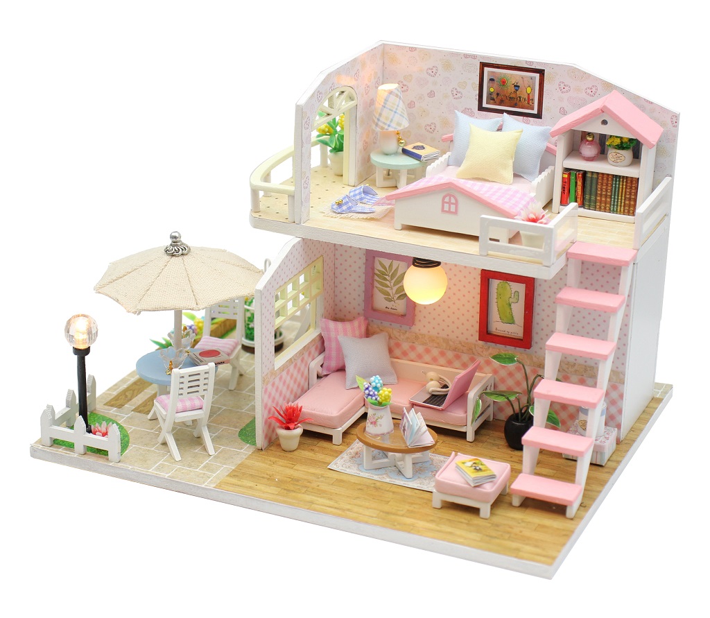 2Kids Toys miniatura domečku Růžový dům