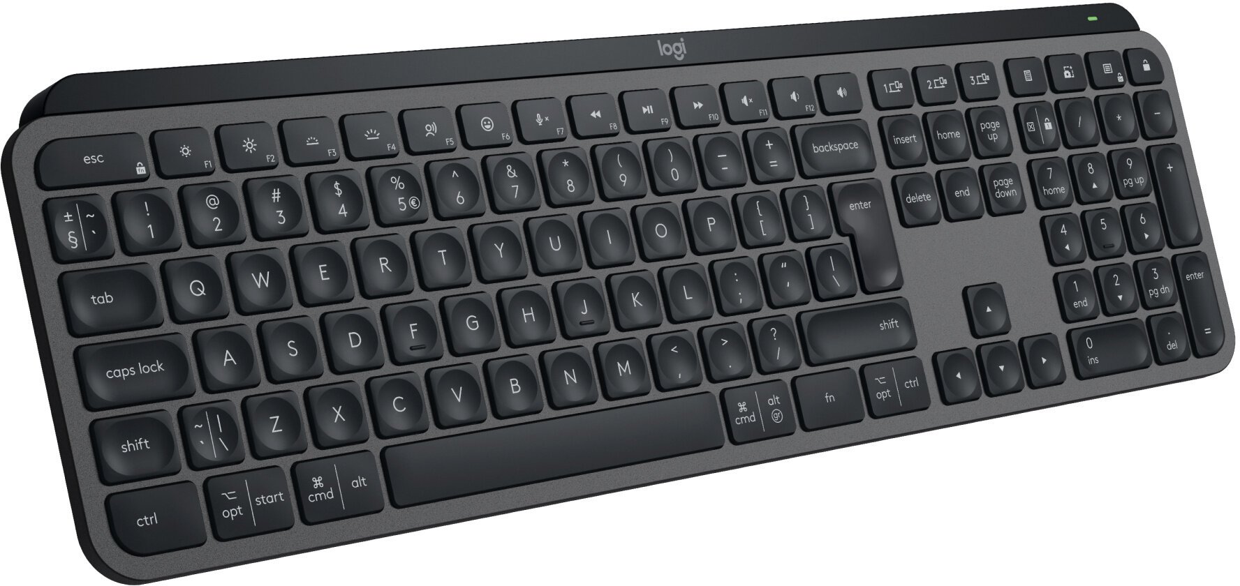 Logitech MX Keys S, CZ, bezdrátová klávesnice, černá/grafitová