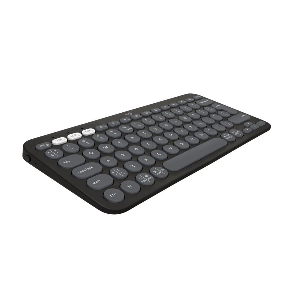 Logitech Pebble Keys 2 K380s, US, bezdrátová klávesnice, grafitová