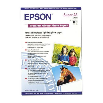 Epson Premium Glossy Photo Paper, DIN A3+, 255g/m2, 20 listů