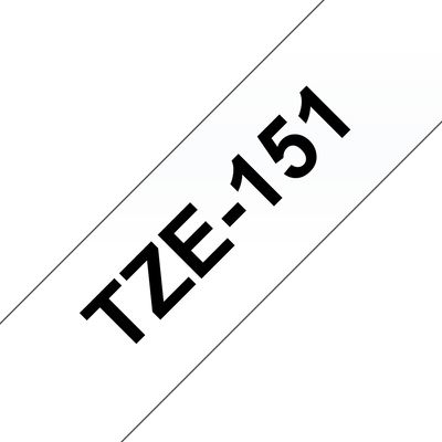 Brother TZ-151, průsvitná / černá 1 ks (24mm, lamin.)