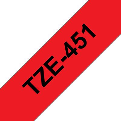 Brother TZ-451, červená/ černá 1ks (24mm, lamin.)