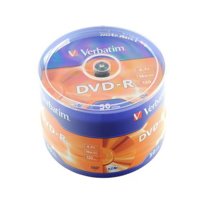 Verbatim DVD-R 16x, 4,7GB, 50 ks (Spindl)