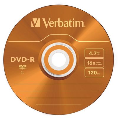 Verbatim DVD-R 16x, 4,7GB, barevný povrch, 5 ks (Slim)