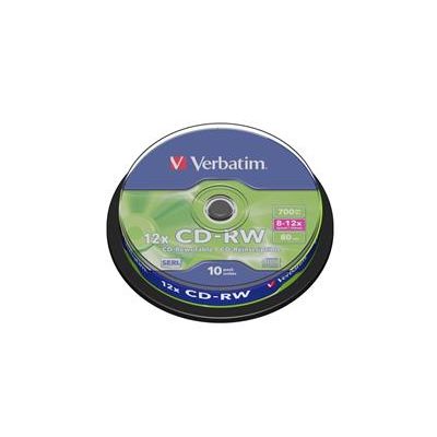 Verbatim CD-RW 12x, 700MB, 10 ks (Spindl)