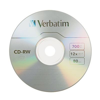 Verbatim CD-RW 12x, 700MB, 10 ks (Spindl)