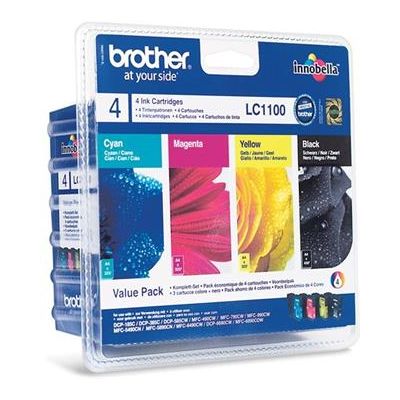 Brother inkoust LC-1100 sada inkoustů black, magenta, yellow, cyan - originální
