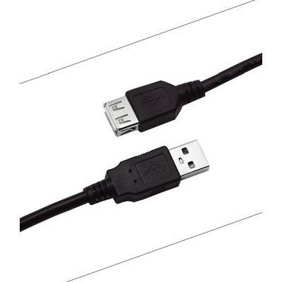 PremiumCord USB 2.0 kabel prodlužovací, A-A, 2m černá