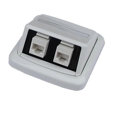 UTP dvojzásuvka ABB TANGO 2xRJ45 cat.6 WH