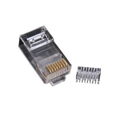 Masterlan konektor UTP RJ45, Cat.6, 8p8c, pozlacený, skládaný - drát