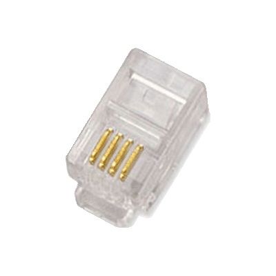 KONEKTOR RJ10 balení Plug 4p4c 100 ks
