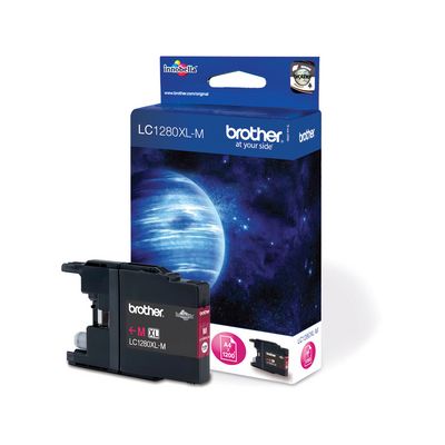 Brother inkoust LC-1280XLM, magenta (1200 stran) - originální