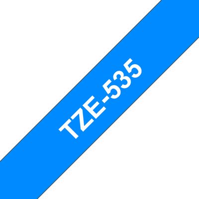 Brother TZe-535, modrá / bílá 1 ks (12mm, laminovaná)