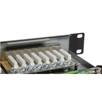 SOLARIX patch panel, CAT6, 24 x RJ45, STP, černý, 1U